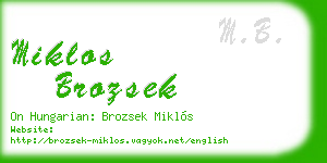 miklos brozsek business card
